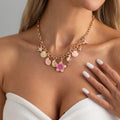 Ocean Style Link Chain Conch/Shell/Starfish Charm Flower