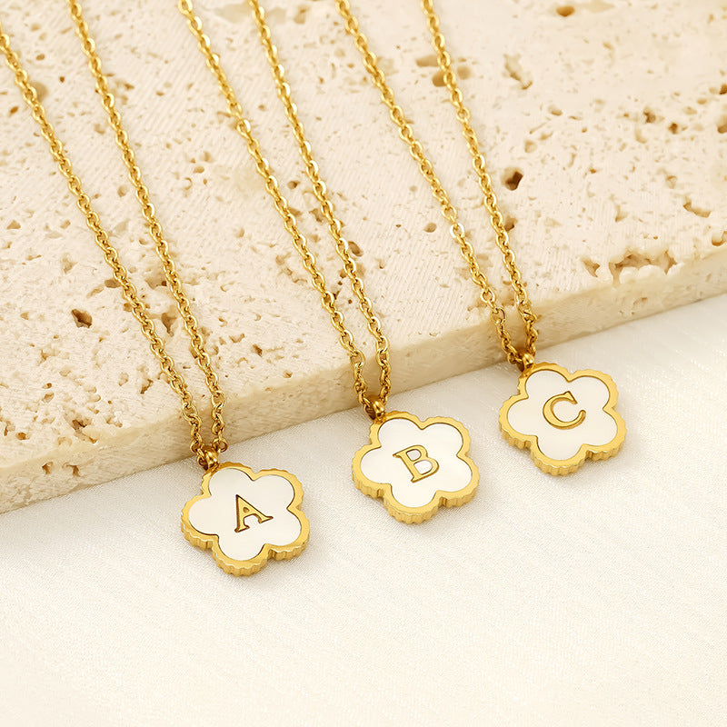Customizable Clover Alphabet necklace