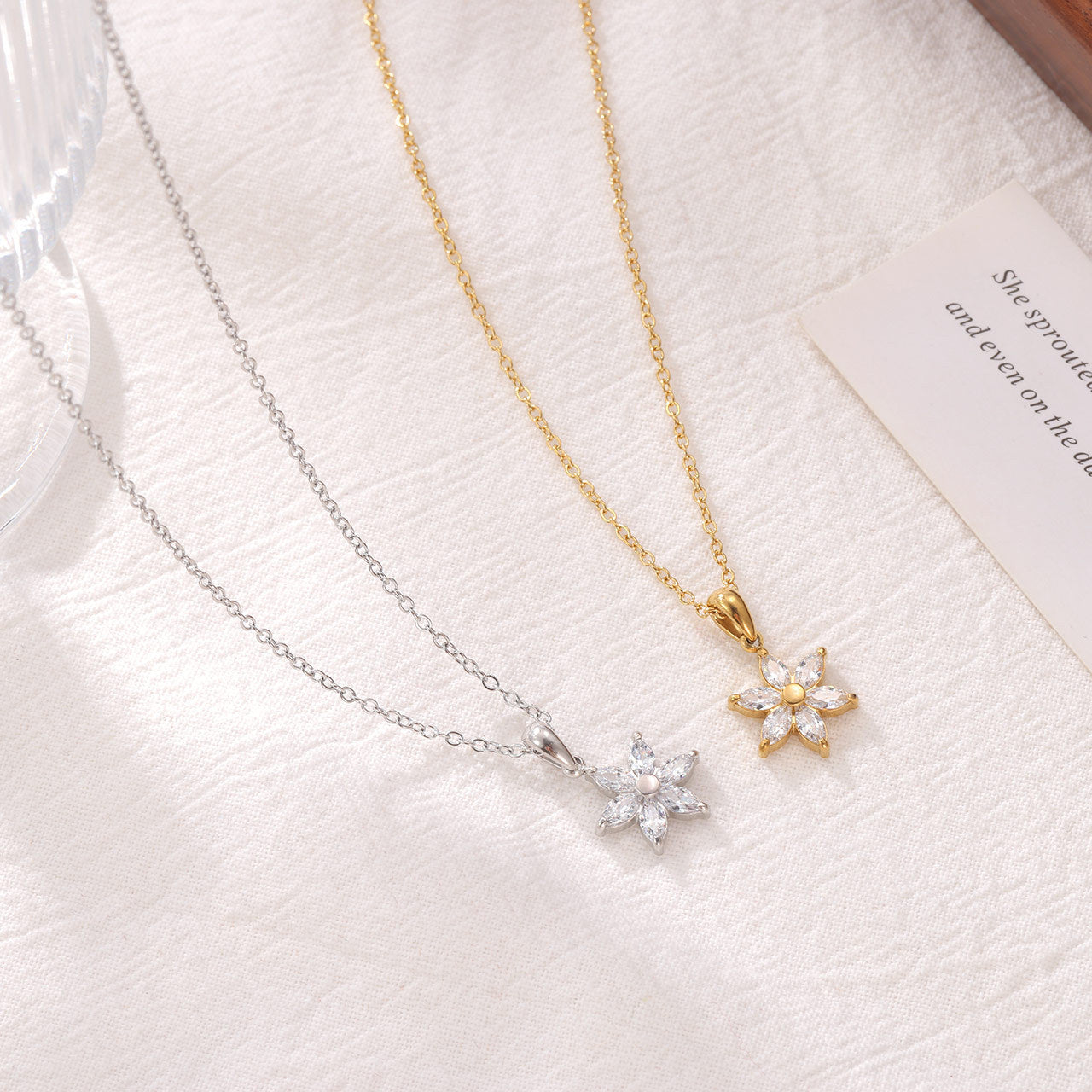 Diamond Sunflower Necklace