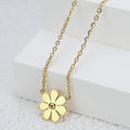 Gold Plated Stainless Steel Flower Necklace