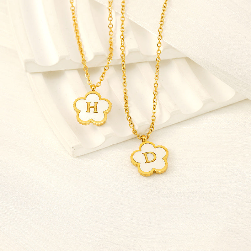 Customizable Clover Alphabet necklace