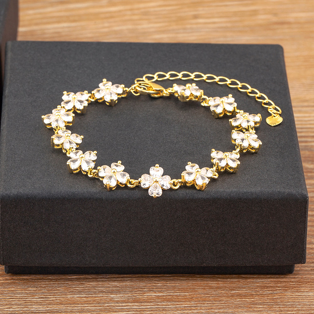 Lucky Four Leaf Clover Bracelet